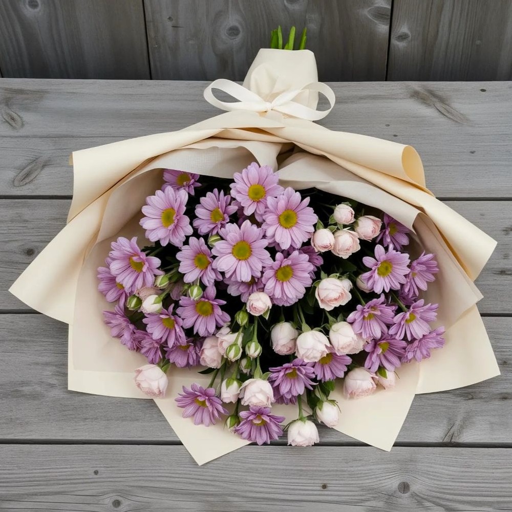 Букет цветов из: Розы и Хризантемы в Вохринке