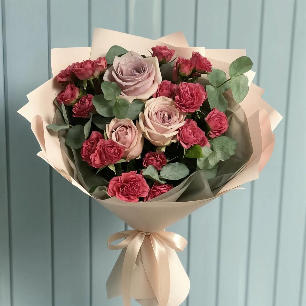 Букет цветов из: Гвоздики и Розы в Вохринке