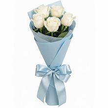 Букет 5 Белых роз Проуд #REPLACE_PRED# Вохринке