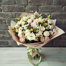 Букет цветов из:  Альстромерии, Розы и Хризантемы #REPLACE_PRED# Вохринке