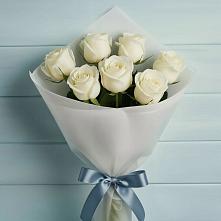 Букет 7 Белых роз Эдлесс Лав #REPLACE_PRED# Вохринке