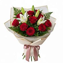 Букет цветов из:  Лилии и Розы в Вохринке