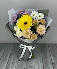 Букет цветов из:  Розы, Герберы и Хризантемы в Вохринке