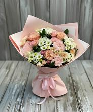 Букет цветов из:  Гвоздики, Розы и Хризантемы в Вохринке