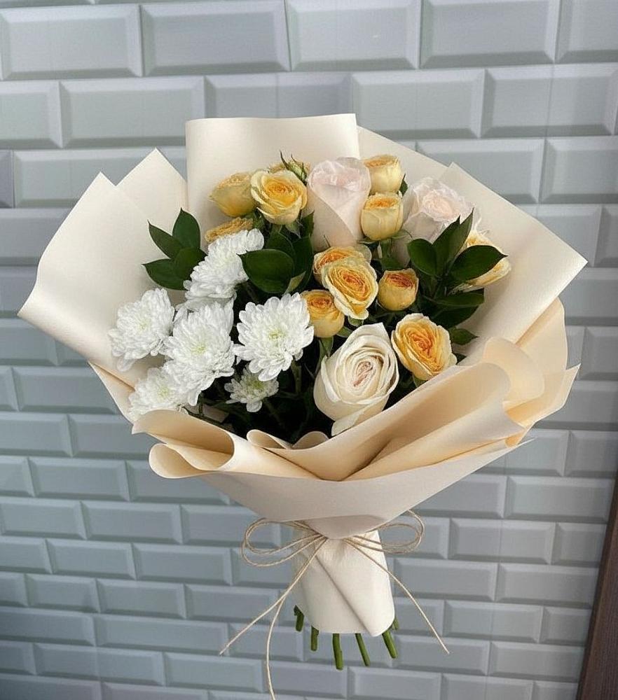 Букет цветов из: Розы и Хризантемы в Вохринке