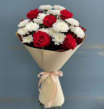 Букет цветов из:  Розы и Хризантемы в Вохринке