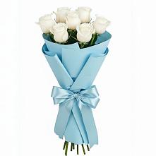 Букет 7 белых роз Проуд в Вохринке