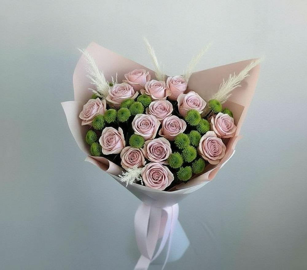 Букет цветов из: Розы и Хризантемы в Вохринке