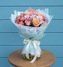 Букет цветов из:  Хризантемы и Розы в Вохринке