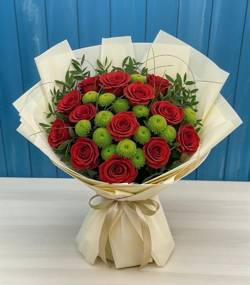 Букет цветов из: Розы и Хризантемы в Вохринке