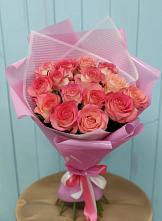 Букет 15 Розовых роз Равель в Вохринке