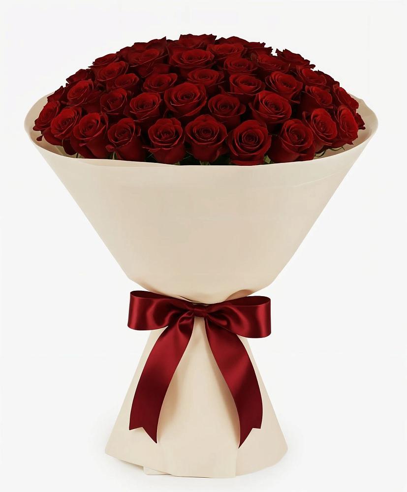 Букет 101 Бордовая роза Блэк Бакарра в Вохринке