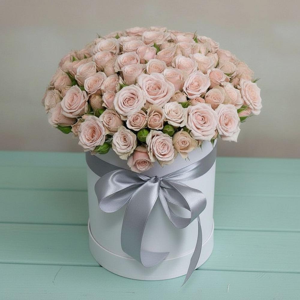 Цветочная композиция из Розы в шляпной коробке в Вохринке